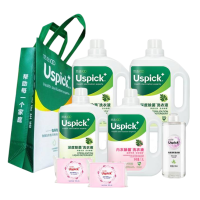 USPICK+悠选卫生专护洗衣液套装(除菌洗衣液*3+内衣洗衣液*2+内衣皂*2)7.16kg