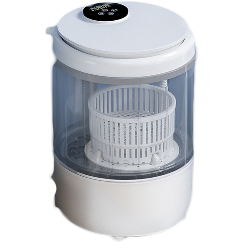 切夫曼洗衣机小型洗脱一体家用半自动袜子内衣内裤出租房_触屏款白洗甩两用飞利浦灯✅