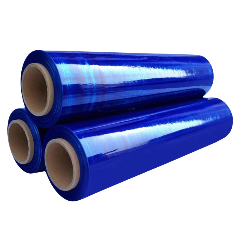 吉迎尚品 蓝色缠绕膜包装打包膜 75cm宽9斤300米 卷