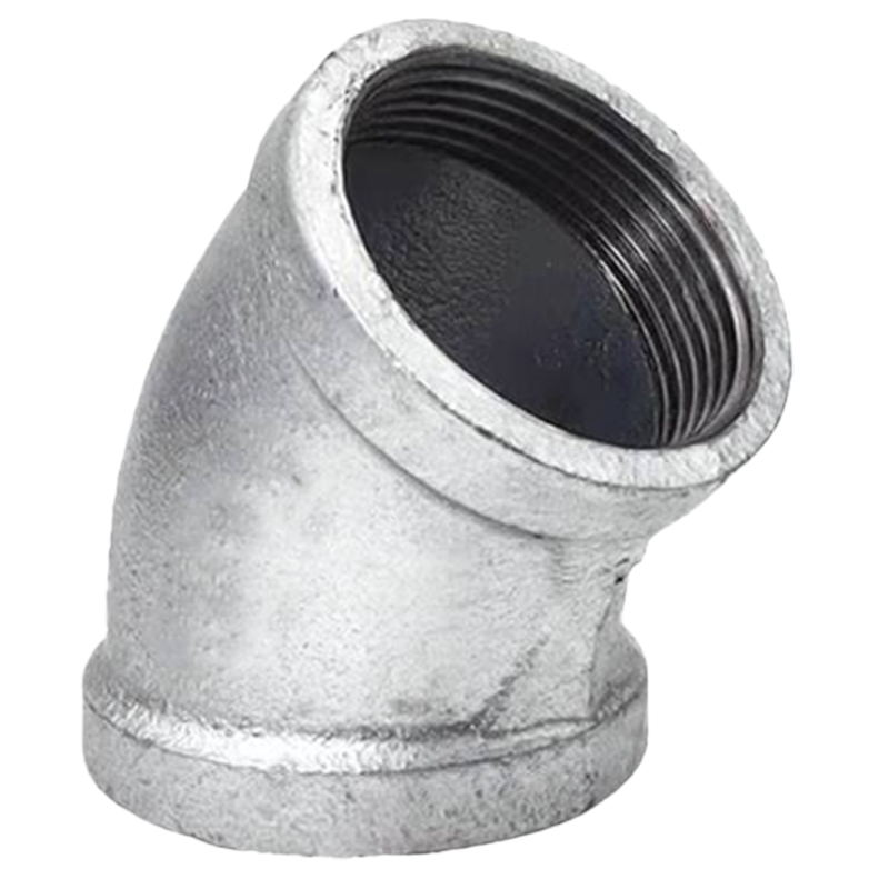 云型巨 镀锌弯头45° 镀锌管件配件 DN25 单位:个