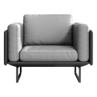 臻远ZYJJ-80175 简约办公沙发洽谈接待沙发休闲沙发组合 西皮单人位
