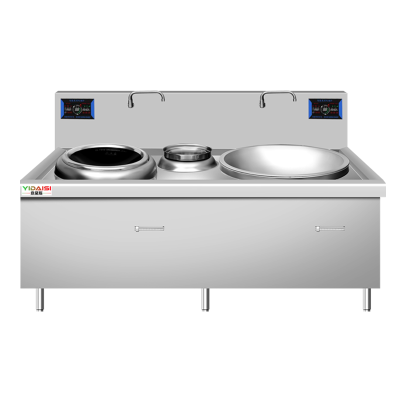 意黛斯 商用电磁炉YDSG-DX1520大锅灶食堂电磁灶大功率炒菜灶台酒店学校厨房设备凹面大小炒电磁灶炒炉