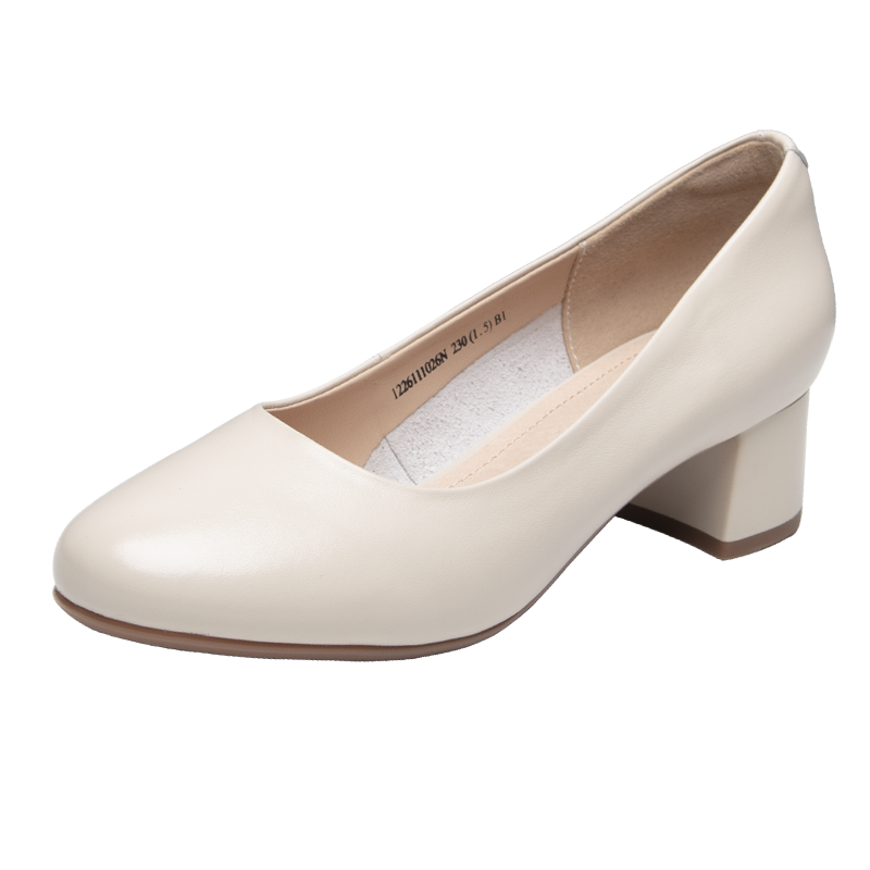 奥康女士高跟鞋日常通勤舒适粗跟工作单鞋空姐酒店银行职业上班皮鞋