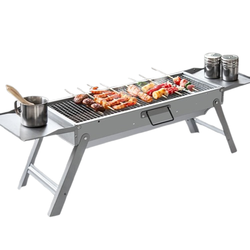 纳丽雅(Naliya)烧烤炉家用木炭野外烧烤架户外小型碳烤炉套烧烤用具折叠抽拉炉_套二