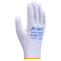 星宇D208手套防滑点胶手套 加厚耐磨 蓝色 12双/包