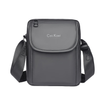 易麦印 gk001 男士带盖斜挎包 黑色