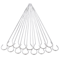 尚烤佳304烤箱用不锈钢烧烤签弯钩扁针30支装HB-089