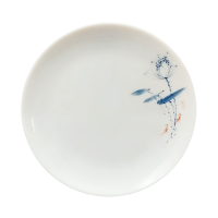 晏邦 密胺餐具 月光盘荷韵 7寸 直径173*17mm 1个