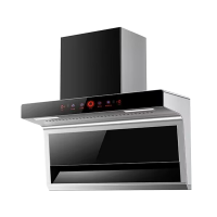 纳丽雅(Naliya)抽油烟机家用厨房大吸力吸油机顶侧双吸抽油烟机_90cm银边48m³-自动开合-漏气感应-自行安装