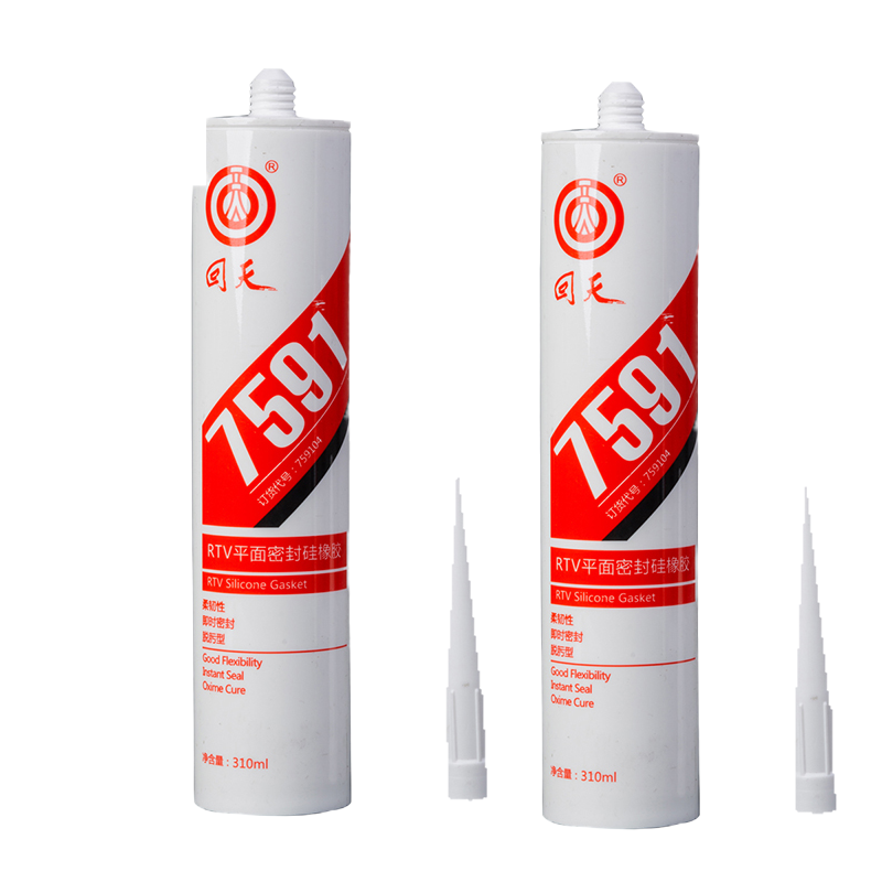 回天 RTV有机硅平面密封胶 7591 灰色 柔性好、耐润滑油 310ml/塑料筒*10支 箱