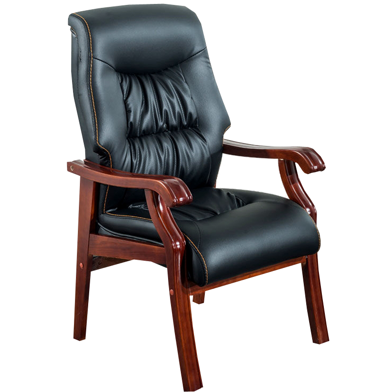 锦北 班台椅电脑椅办公椅会议椅麻将椅棋牌椅高背老板椅 8662木脚