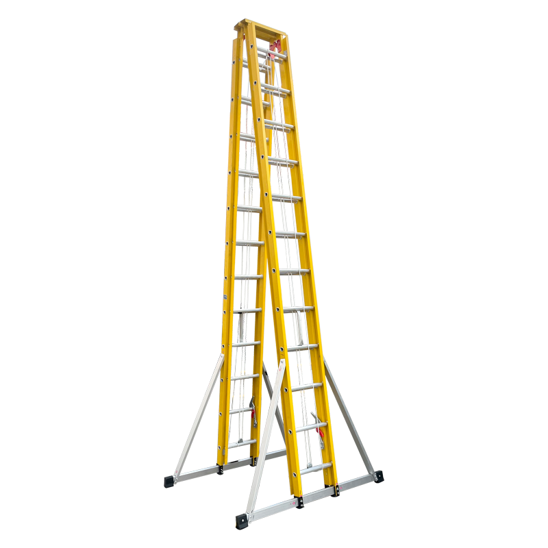 盛步达玻璃钢伸缩人字梯子7米s-4d个