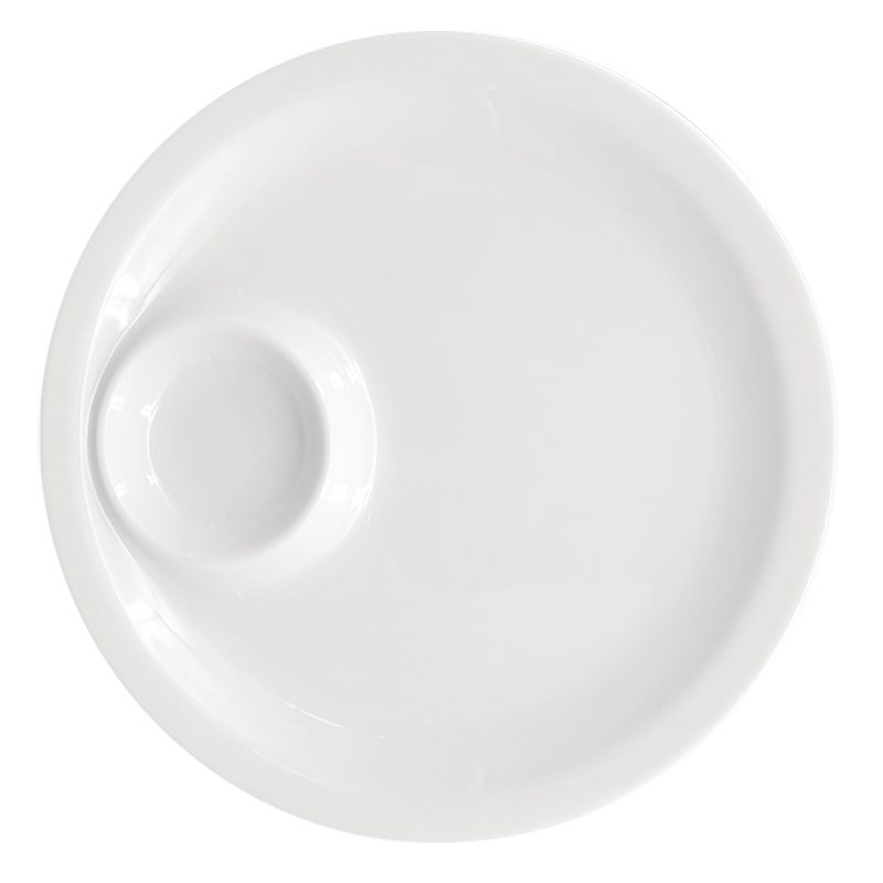 晏邦 密胺餐具 饺子盘 11寸 直径272*27mm 1个