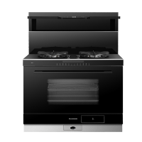 火星人(marssenger)集成灶JJZY-F91BC01R钢化玻璃台面排油烟机燃气灶蒸烤一体灶 右排烟 液化气