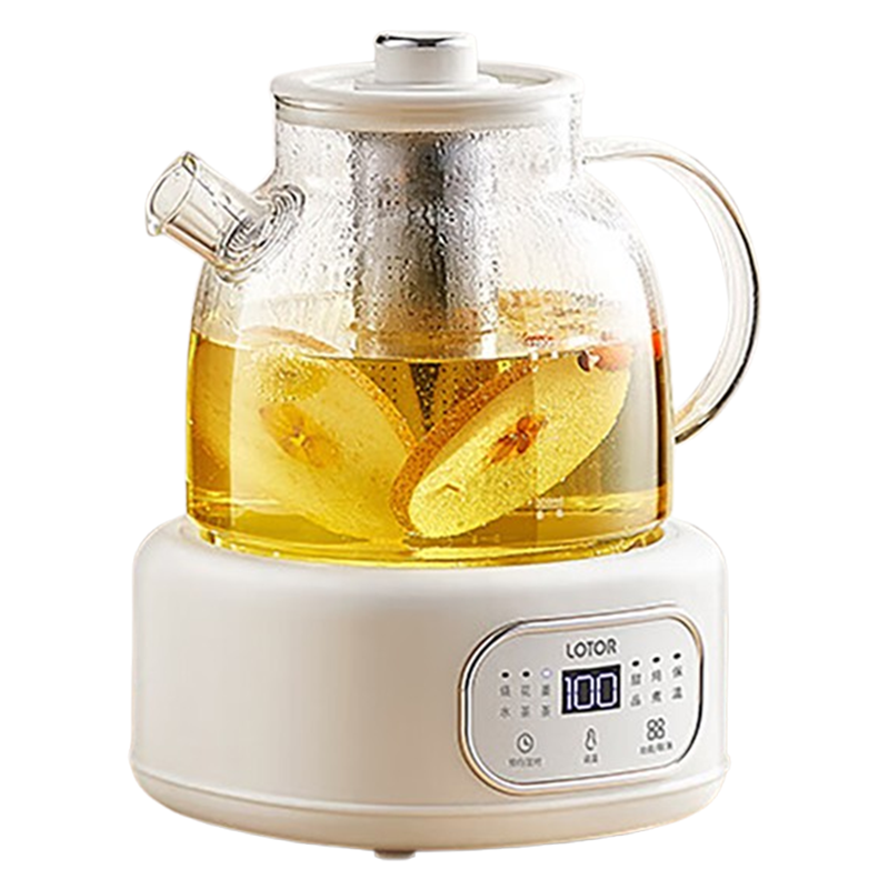 LOTOR养生壶1.2L迷你全玻璃烧水壶滤筒款LD-D12Q-MB-LTK