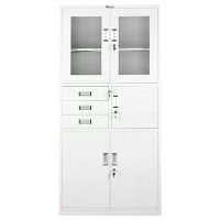 富莱斯宝 偏三斗铁皮文件柜(加厚款)档案柜储物柜 850*390*1800 /个