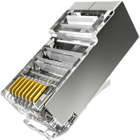 麦通水晶头 六类RJ-45屏蔽型/个