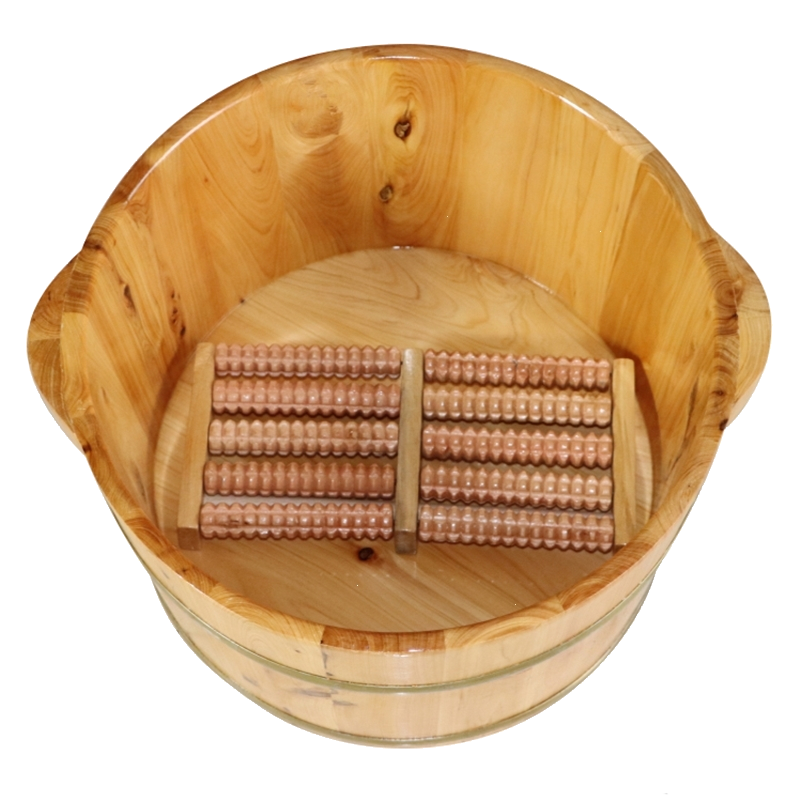 质高45cm泡脚桶木桶洗脚桶杉木足浴桶足疗木桶足浴盆木高深桶