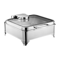 芙伦特 厨房保温售饭机保温餐炉 正方形液压餐炉不锈钢透视窗口 中端款 FLT-GT-JRBFLZ-6