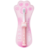 小浣熊牙刷儿童净齿细柔软毛小巧刷头绵柔触感可爱造型奈吉粉*1支