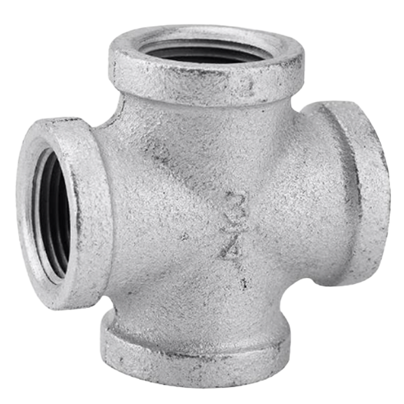 云型巨 镀锌四通 镀锌管件配件 DN25 单位:个