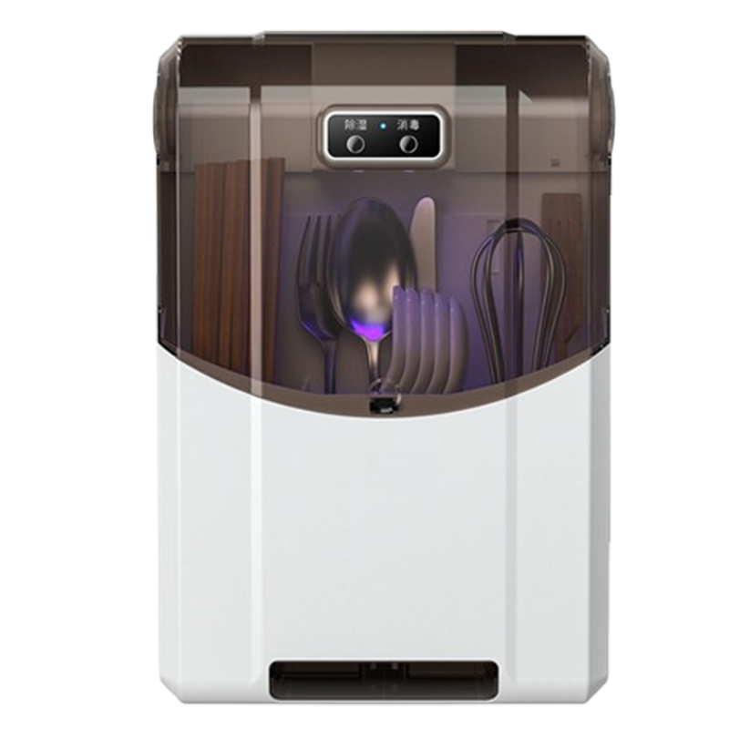 纳丽雅(Naliya)智能筷子消毒机家用厨房小型筷笼壁挂式免打孔筷子筒烘干器_加厚蓝色[风干]充电款-送插头