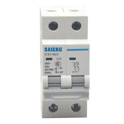 赛驰科技(SAICKG) SCK3-80/2 2P C63 低压空气开关 (单位台) 灰白