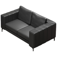 臻远 ZYJJ-80189 商务办公沙发简约会客沙发接待室洽谈区办公沙发组合 西皮双人位