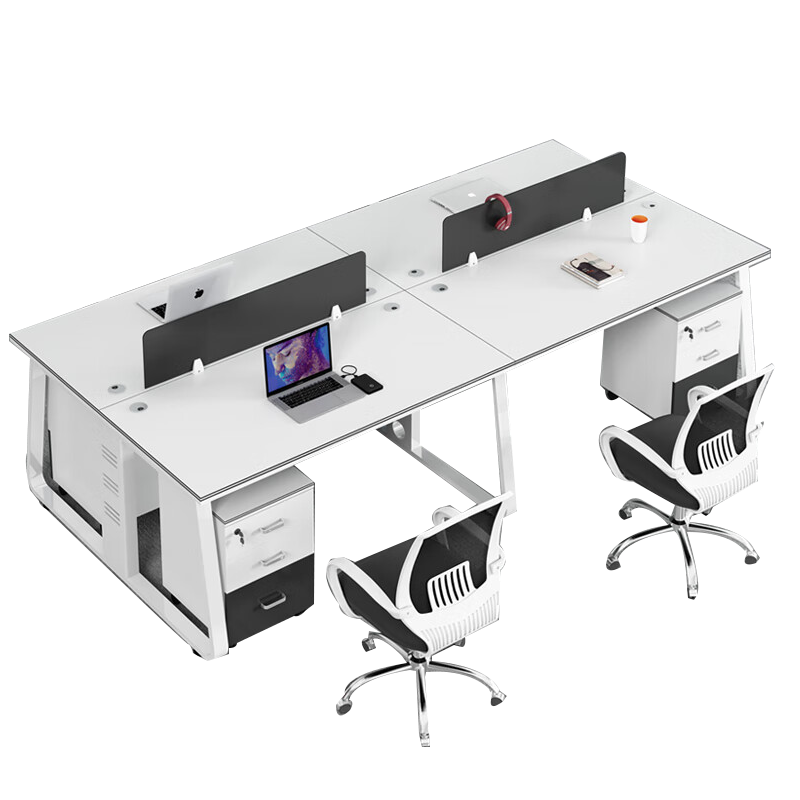 誉尚茗职员办公桌椅组合简约6人工位四人办公桌子办公室家具 6人位含柜含椅