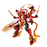 哪咤魔童闹海积木机甲拼装玩具可动模型桌面摆件儿童手办礼物男孩