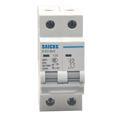 赛驰科技(SAICKG) SCK3-80/2 2P C50 低压空气开关 (单位台) 灰白