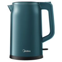 美的(Midea)电热水壶MK-17MS01无缝全钢开水壶防烫保温食品级不锈钢 商超同型号双层防烫 1.7L