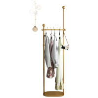 戴劲 衣架落地卧室内衣帽架家用简易衣服架简约现代挂衣架创意 H金色