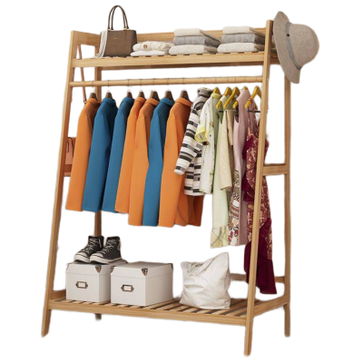 戴劲 衣帽架落地式卧室挂衣架家用经济型简约多功能省空间欧式衣服架子 100款[多功能]