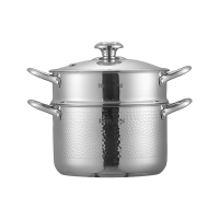 赫巴茲316不锈钢汤锅带蒸笼加厚蒸锅食品级煮粥锅煲汤电磁炉燃气炉通用
