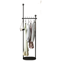 晋舰 衣架落地卧室内衣帽架家用简易衣服架简约现代挂衣架创意 H黑色