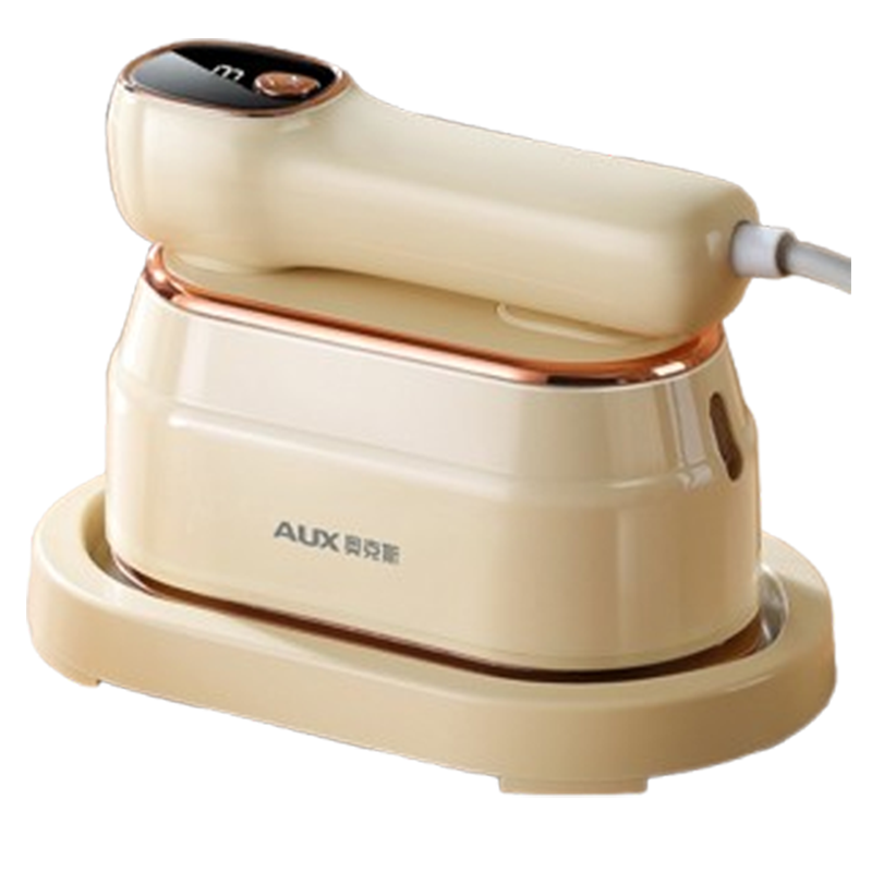 奥克斯(AUX)手持挂烫机熨烫机家用小型便携式蒸汽电熨斗宿舍烫衣服_豪华智显五档折叠烫板陶瓷釉大面板