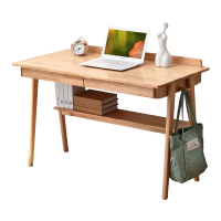 易企采 120*60CM木质电脑书桌 简约办公桌学习写字桌简易台式电脑桌