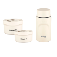 易铂慕斯三件套 YP-6532 焖烧杯750ml+400ml饭盒+600ml饭盒/套