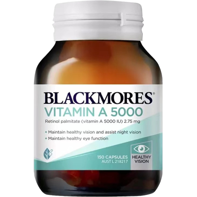 澳洲BLACKMORES澳佳宝 复合维生素A胶囊 150粒 1瓶装 Vitamin A 5000IU 夜视 澳大利亚