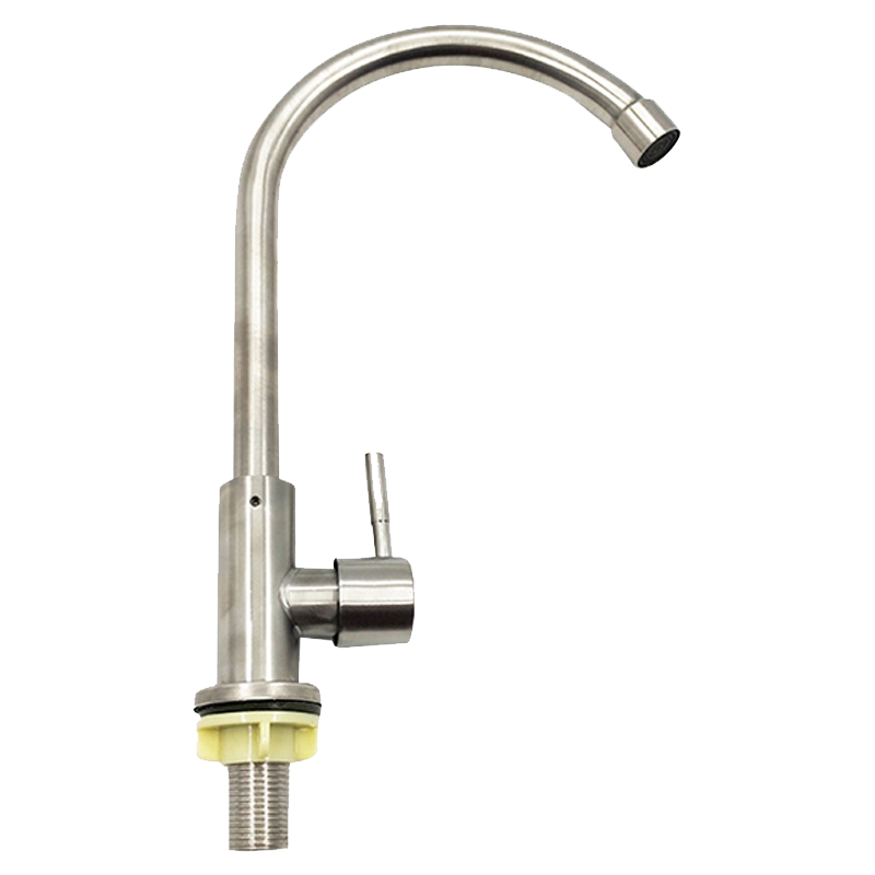 DERUIMAN单冷水龙头高颈304不锈钢厨房水龙头4分