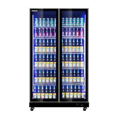 澳柯玛风冷无霜商用展示柜 两门啤酒柜 立式冷藏全面屏啤酒柜饮料啤酒冷饮商用冷柜 超市酒吧保鲜陈列柜 LSC-790HW