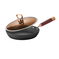 赫巴兹极铁锅无涂层平底锅家用不粘锅煎蛋牛排专用煤气电磁炉煎锅