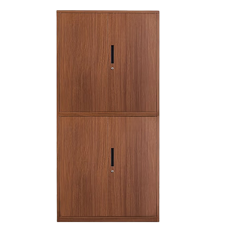 东杉文件柜 四门文件柜铁皮柜胡桃木色储物柜 胡桃色 900*400*1850