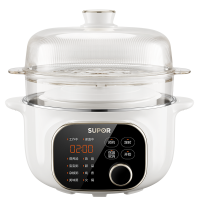 苏泊尔(SUPOR)电炖锅电炖盅一锅五胆4.5L总容量陶瓷内胆上蒸下炖燕窝隔水炖24小时预约2-5人DZ25YC876