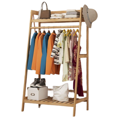 锦北 衣帽架落地式卧室挂衣架家用经济型简约多功能省空间欧式衣服架子 70款[多功能]