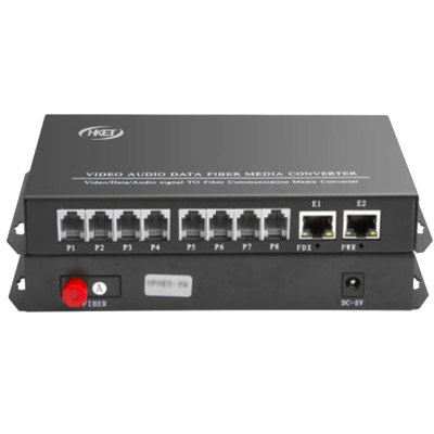 华科亿通 8路电话+2路网络光端机 HKET-8P2E