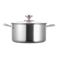 赫巴兹纯钛汤锅家用钛煮锅不粘锅炖锅双耳奶锅蒸锅燃气电磁炉