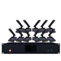 润普 RP-SLG306国产化有线手拉手系统 麦克风工程会议话筒带视像跟踪功能方杆短杆鹅颈麦一拖十一