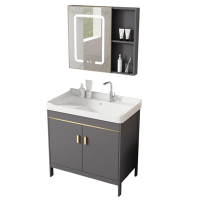 古达落地式太空铝浴室柜洗脸盆洗手盆柜组合陶瓷卫生间阳台洗漱台面盆